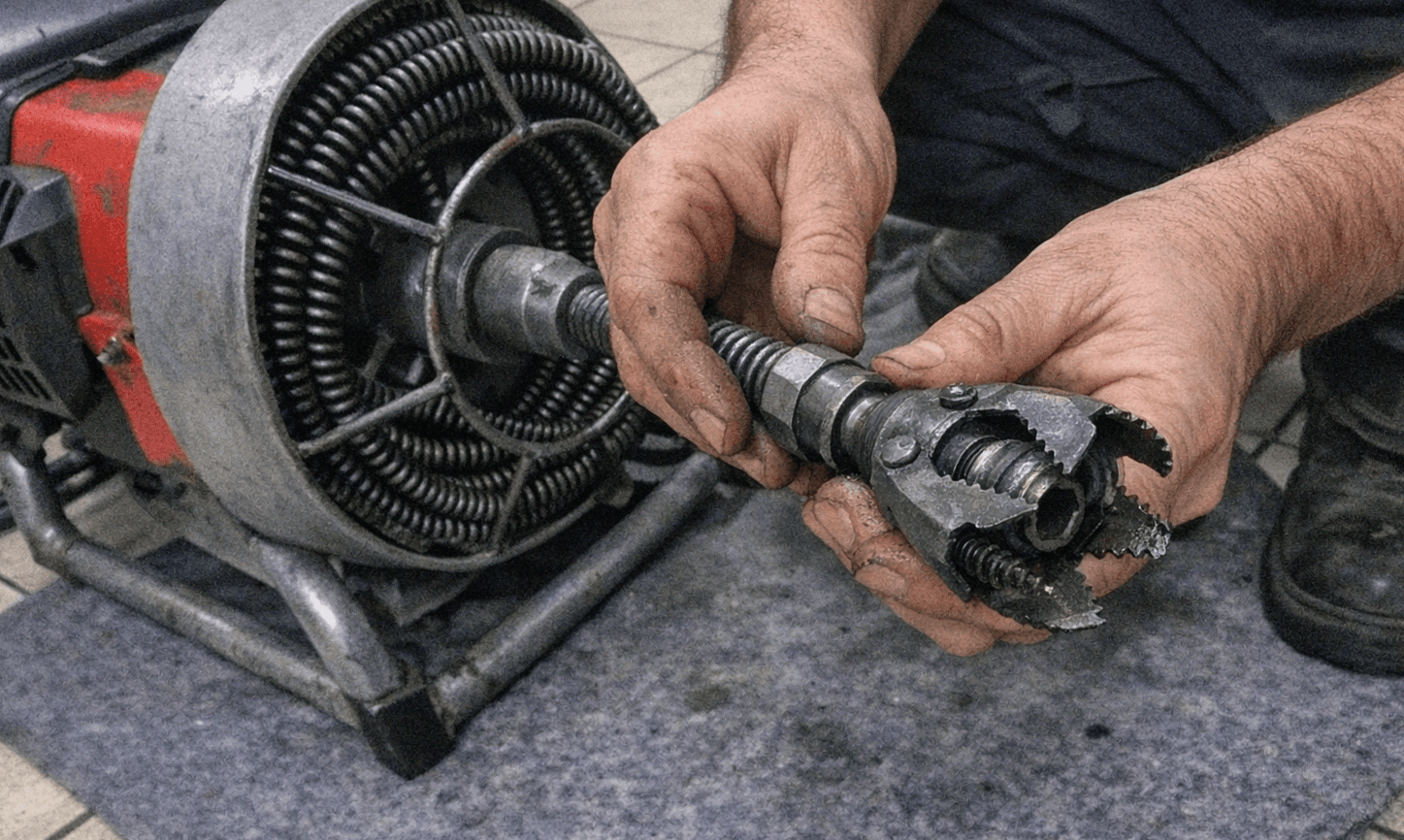 Präzise Arbeit an einer Rohrleitung