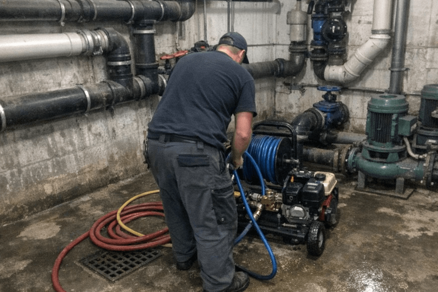 Gewerbliche Rohrreinigung Anlage